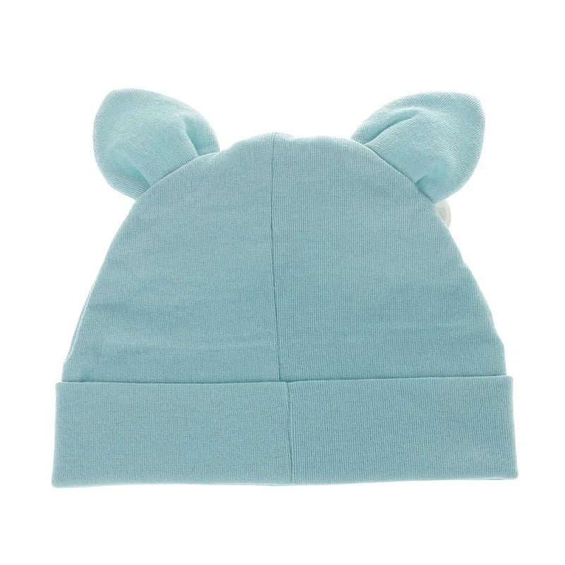 Touca / Gorro de Algodão Orelha de Coelho