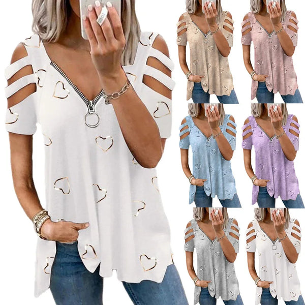 Blusa Feminina Decote V Várias Cores