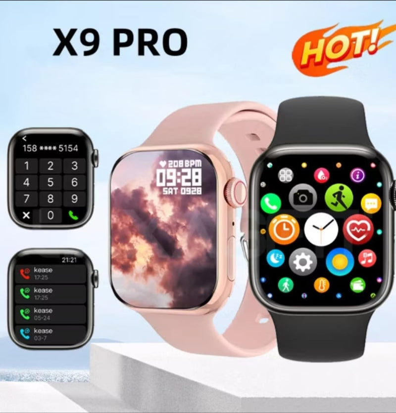 SMARTWATCH X9 PRO Relógio Inteligente Unissex Monitor de Mensagens Redes Sociais