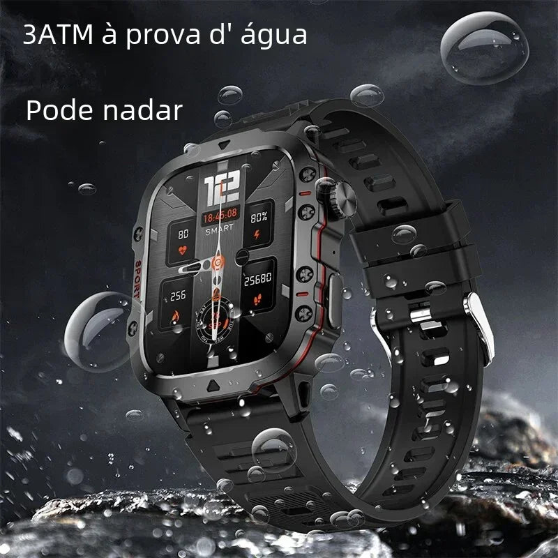 Smartwatch Relógio Inteligente IP68 5ATM Esportivo Masculino Fitness Militar *Amz*