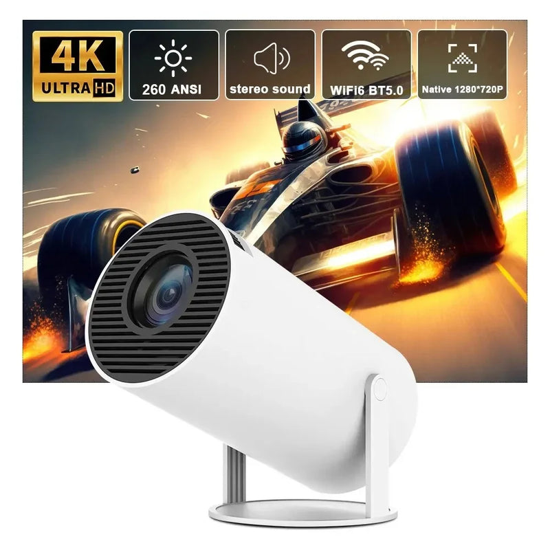 Mini Projetor Portátil Hy300 HD 4k 1280x720p Android 11 wifi6 led Vídeo Cinema em Casa