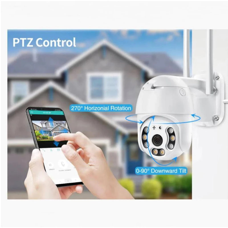 Camera Ip icsse Wifi Externa Hd Sensor De Movimento Ptz Speed Dome a Prova Agua Zoom 2 Antena